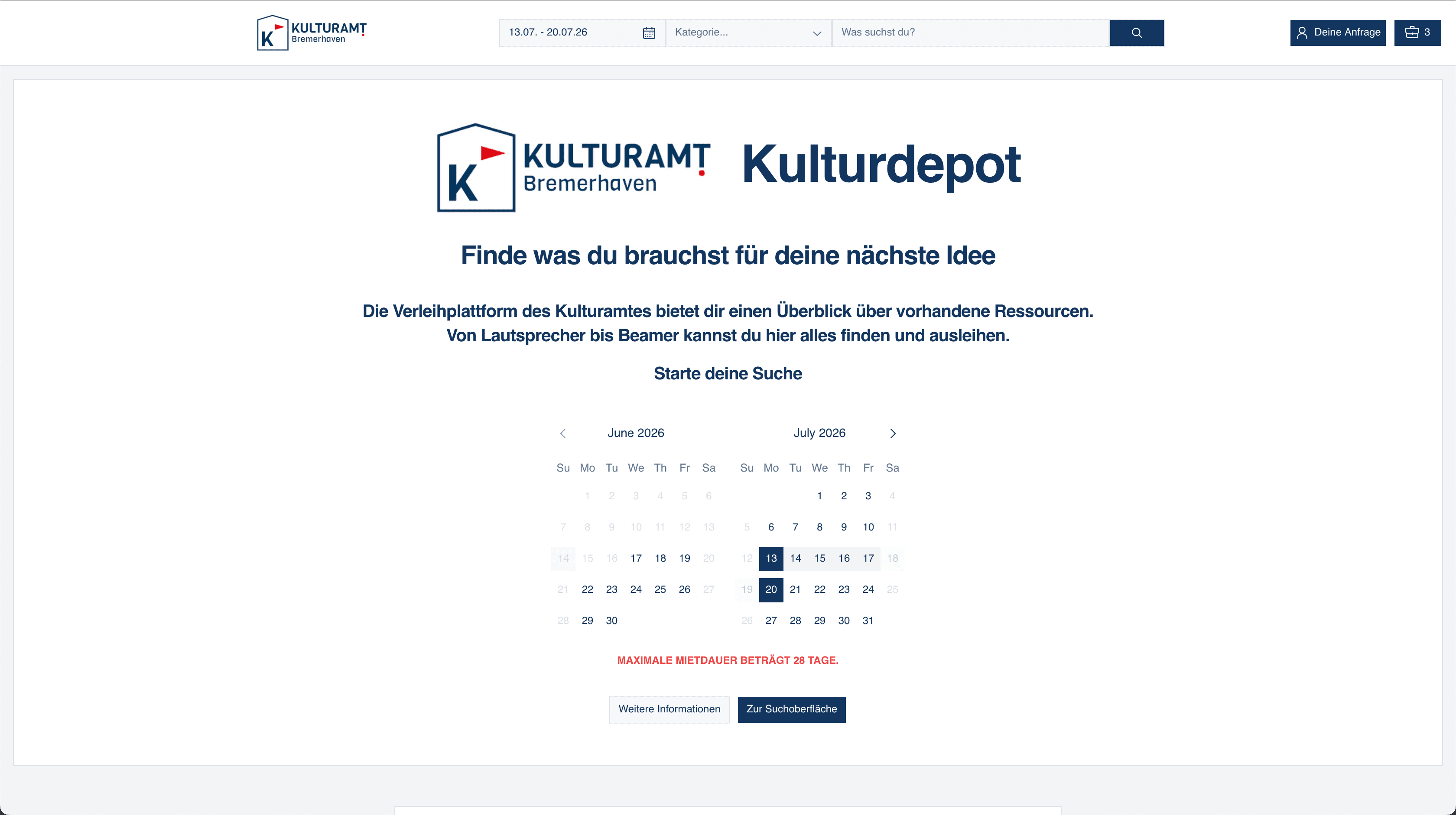 Kulturdepot – Verleihplattform für die Kulturszene Bremerhaven