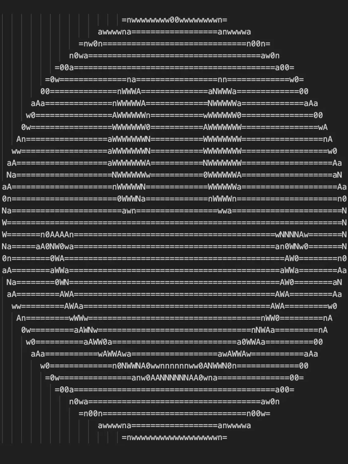 Ein ASCII-Art-Drucker aus einer alten Schreibmaschine