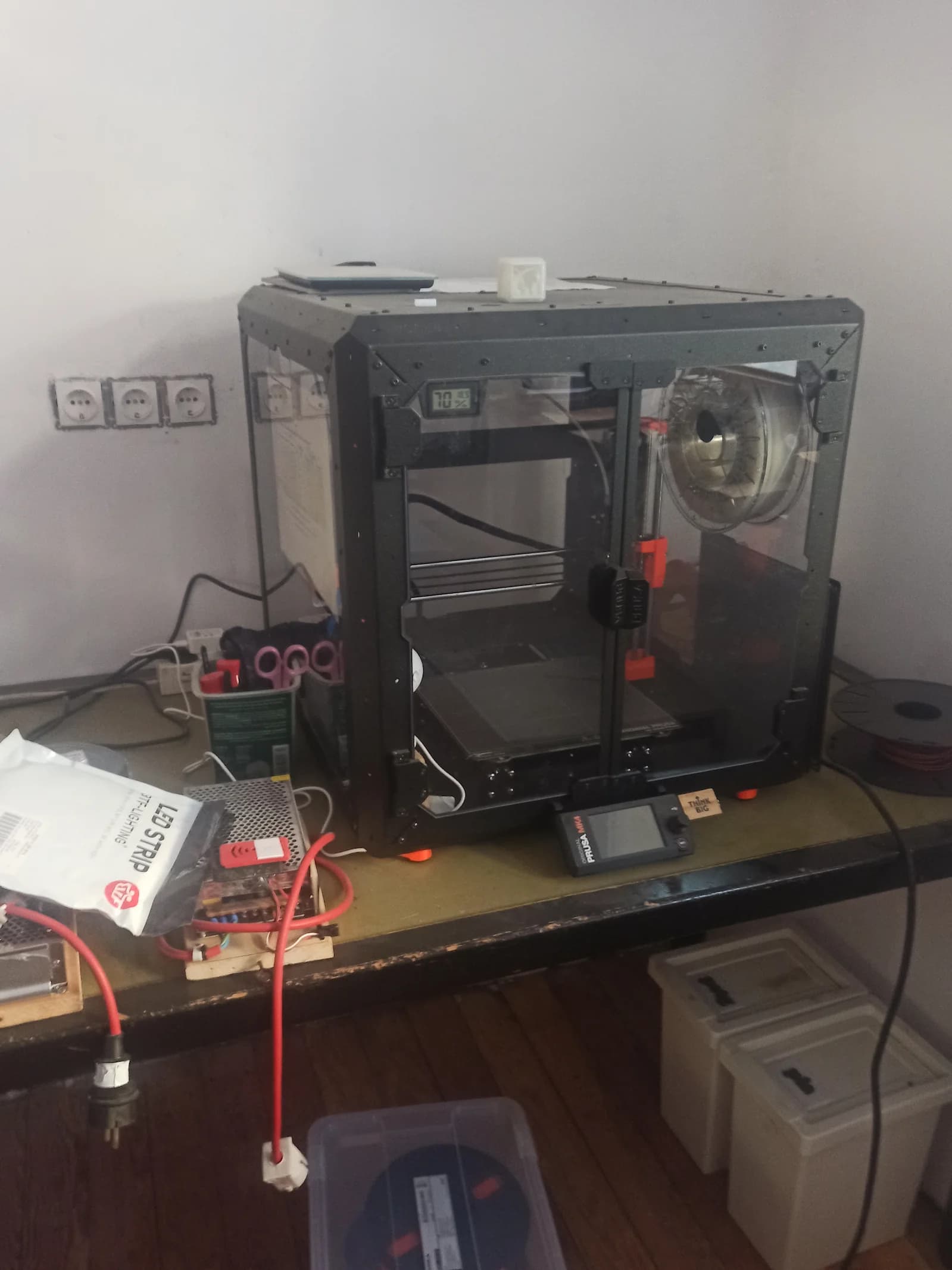 3D-Drucker, mit dem die PLA-Teile gefertigt wurden
