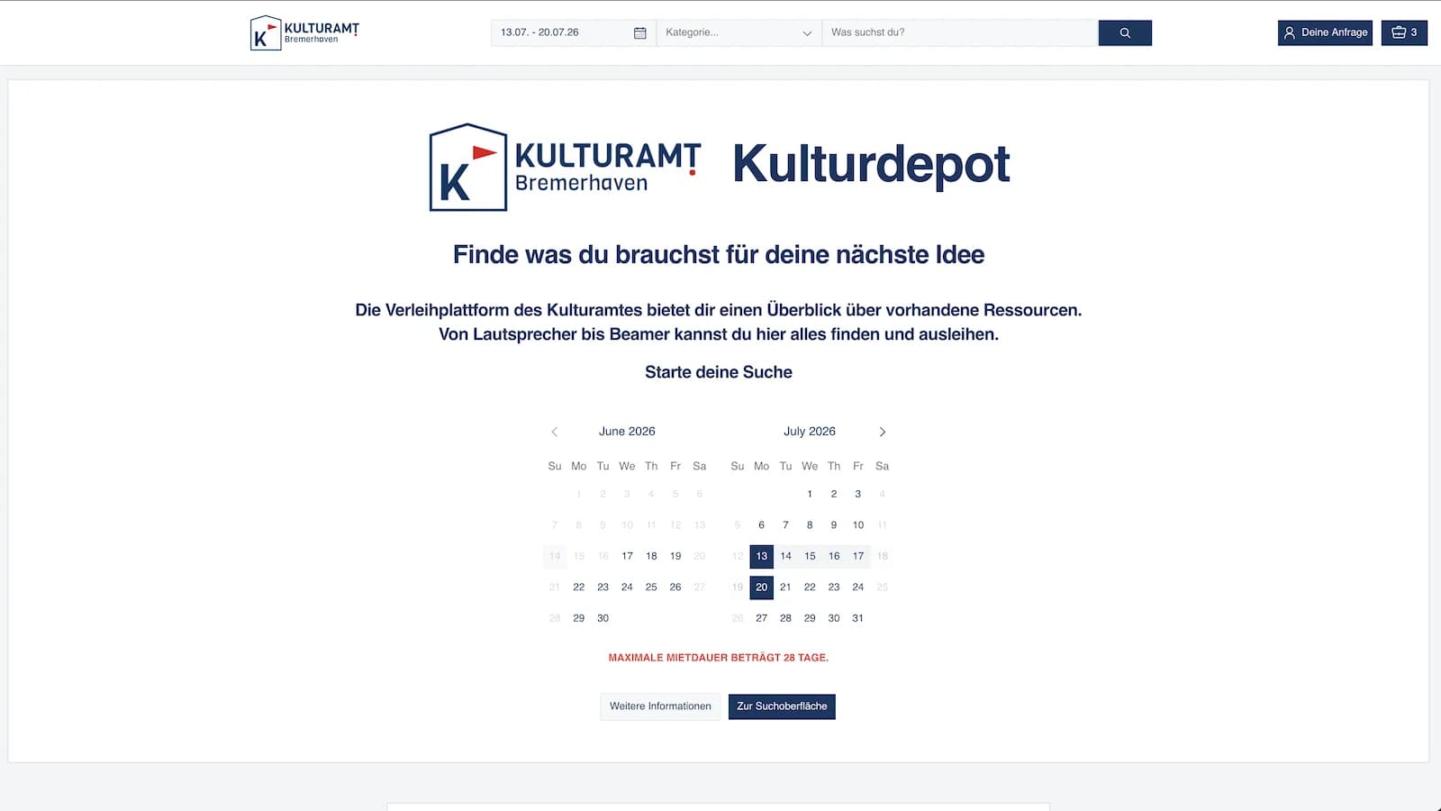 Kulturdepot – Verleihplattform für die Kulturszene Bremerhaven
